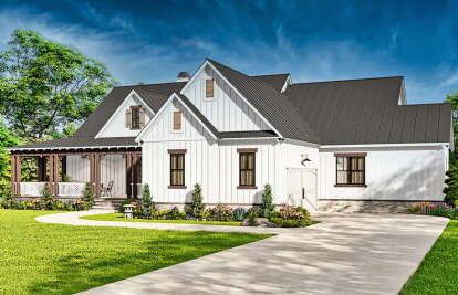 Modern Farmhouse House Plan #699-00356 Elevation Photo