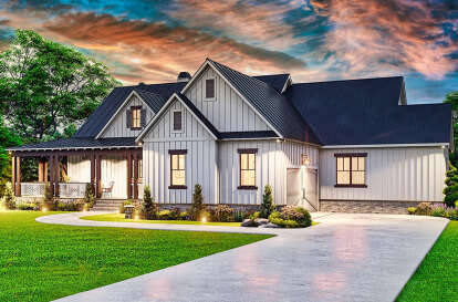 Modern Farmhouse House Plan #699-00356 Elevation Photo