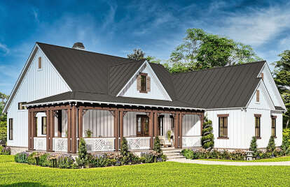 Modern Farmhouse House Plan #699-00356 Elevation Photo