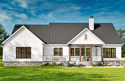 Modern Farmhouse House Plan #699-00356 Elevation Photo