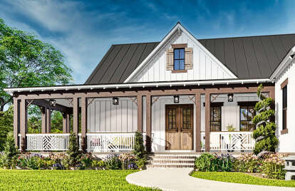Modern Farmhouse House Plan #699-00356 Elevation Photo