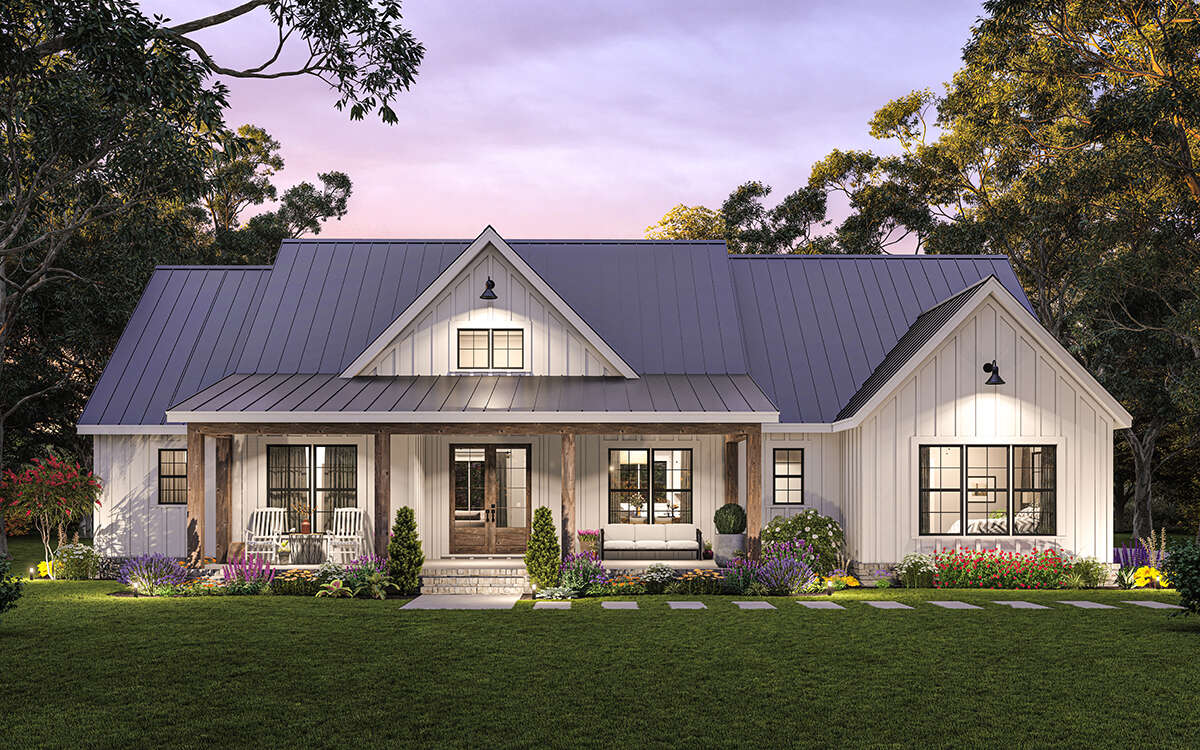 Modern Farmhouse Plan 2,490 Square Feet, 34 Bedrooms, 2.5 Bathrooms