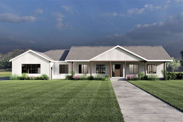 Modern Farmhouse House Plan #6422-00055 Elevation Photo