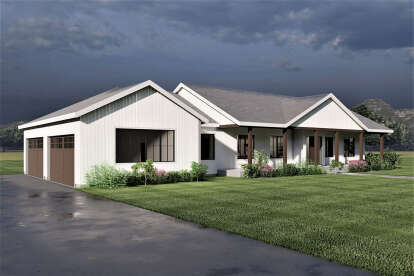 Modern Farmhouse House Plan #6422-00055 Elevation Photo