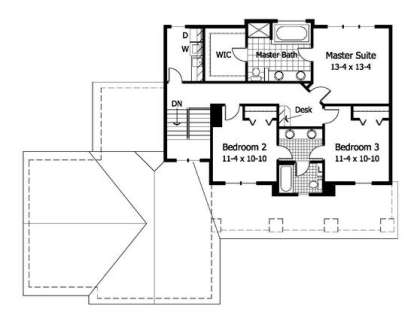 Second Floor for House Plan #098-00036