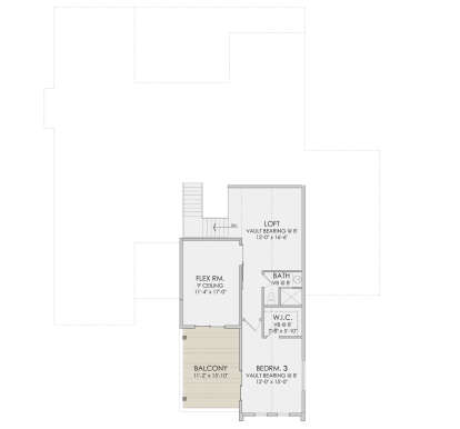 Second Floor for House Plan #6422-00057