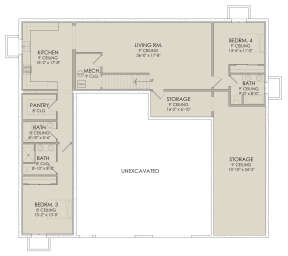 In Ground Basement for House Plan #6422-00058