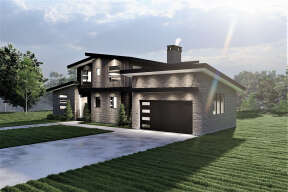 Contemporary House Plan #6422-00059 Elevation Photo