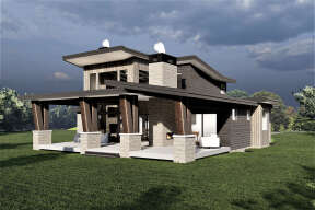 Contemporary House Plan #6422-00059 Elevation Photo