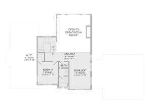 Second Floor for House Plan #6422-00059