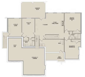 Basement for House Plan #8768-00126