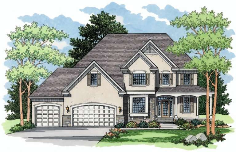 Traditional House Plan #098-00037 Elevation Photo
