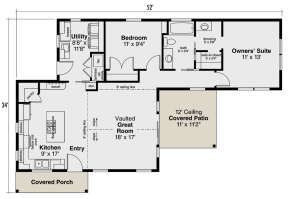 Main Floor  for House Plan #035-01049