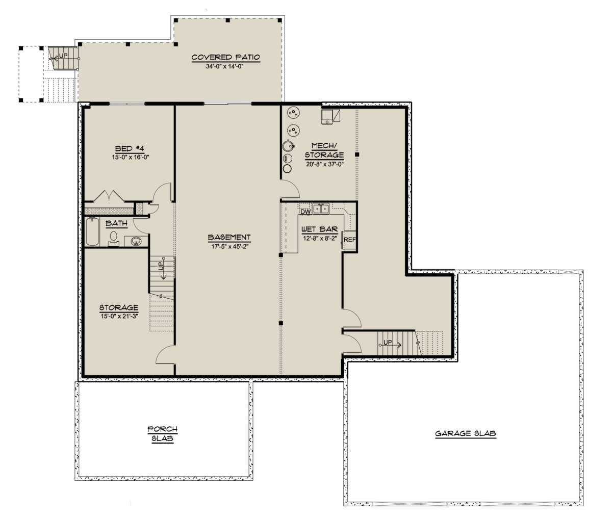 Basement for House Plan #5032-00207