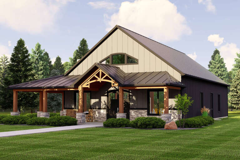 House Plan House Plan #28553 Angled Front Elevation