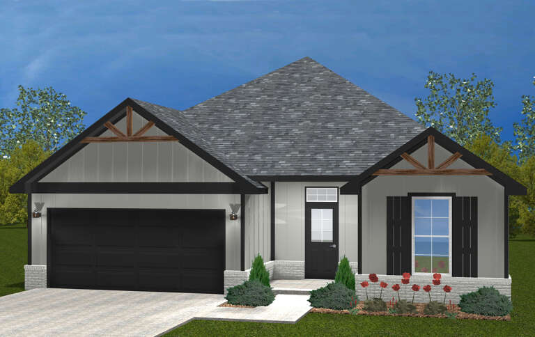 House Plan House Plan #28558 Angled Front Elevation
