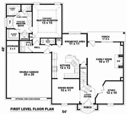 Floorplan 1 for House Plan #053-00440