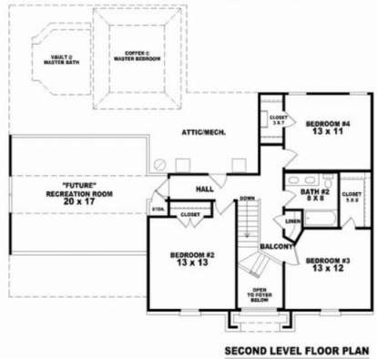 Floorplan 2 for House Plan #053-00440