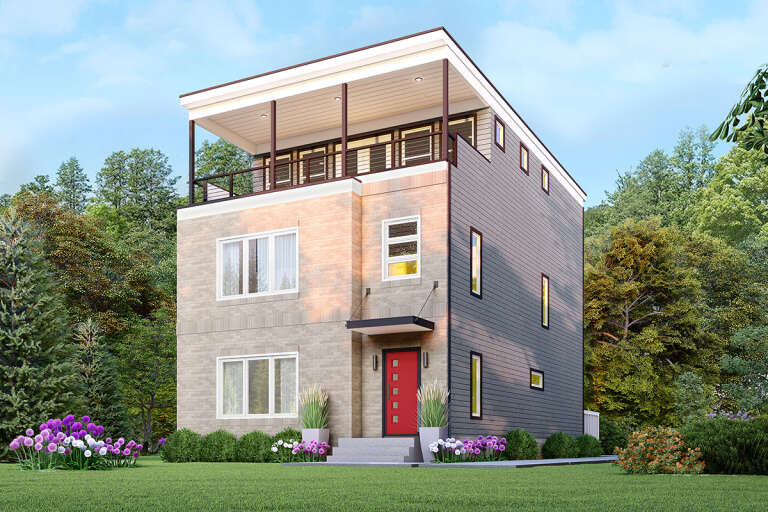 House Plan House Plan #28561 Angled Front Elevation