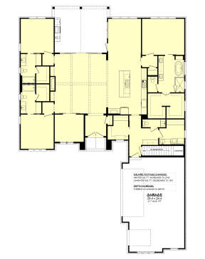 Main Floor w/ Basement Stair Location for House Plan #041-00323