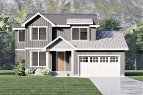 Modern Farmhouse House Plan #6422-00060 Elevation Photo