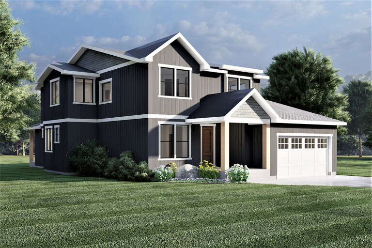 Modern Farmhouse House Plan #6422-00060 Elevation Photo