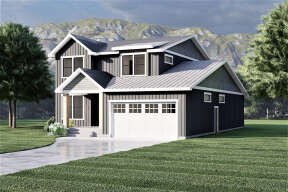 Modern Farmhouse House Plan #6422-00060 Elevation Photo