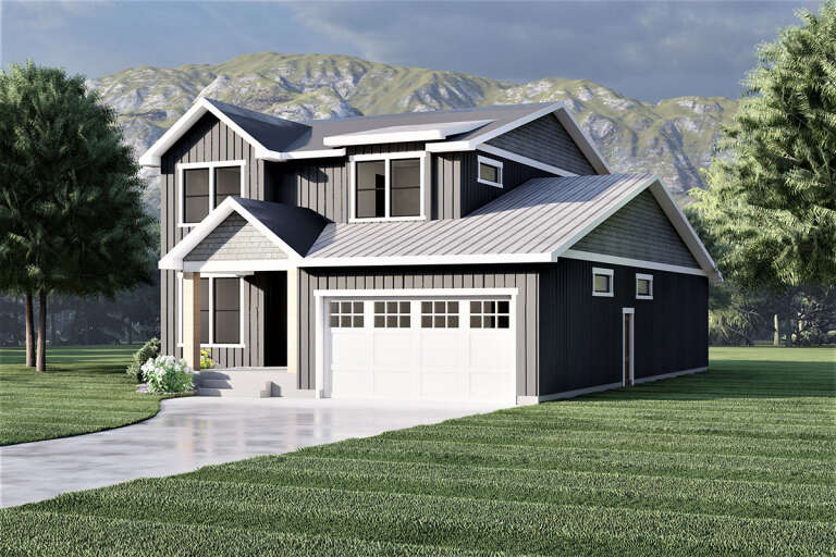 Modern Farmhouse House Plan #6422-00060 Elevation Photo
