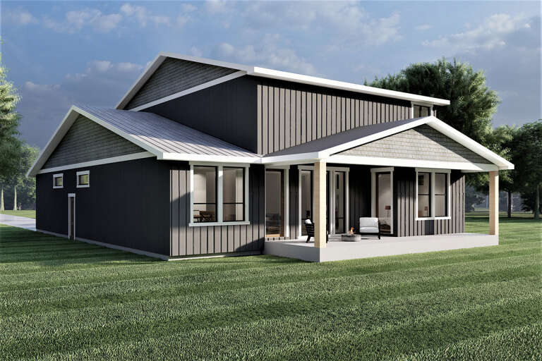 Modern Farmhouse House Plan #6422-00060 Elevation Photo