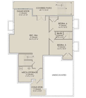 Walkout Basement for House Plan #6422-00060