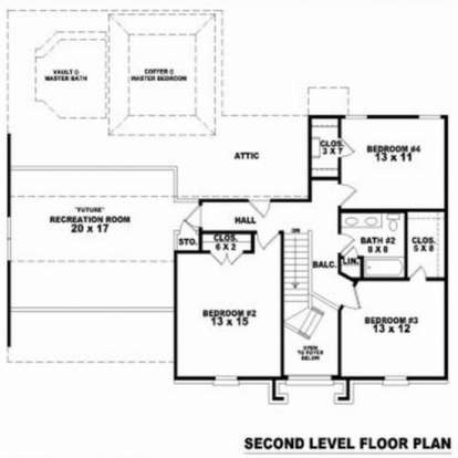 Floorplan 2 for House Plan #053-00441