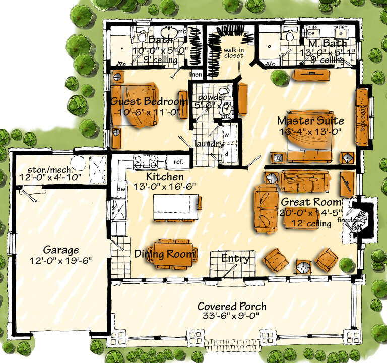 House Plan House Plan #28572 Drawing 1
