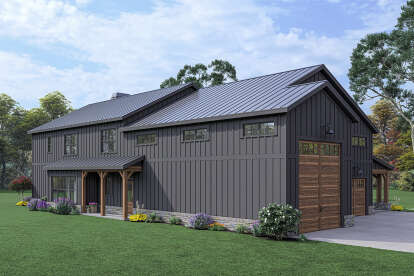 Barn House Plan #009-00327 Elevation Photo