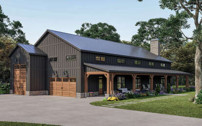 Barn House Plan #009-00327 Elevation Photo