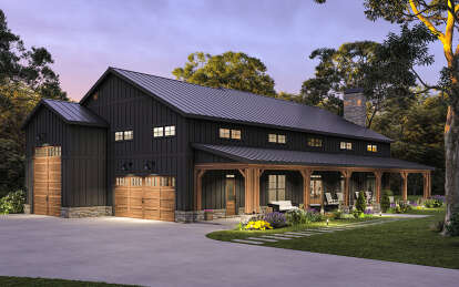 Barn House Plan #009-00327 Elevation Photo