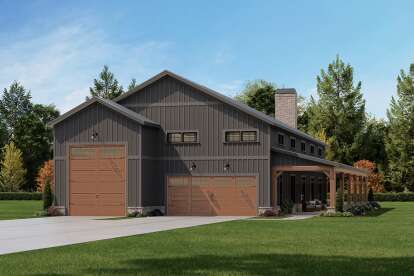 Barn House Plan #009-00327 Elevation Photo
