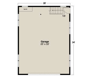 Garage Floor for House Plan #035-01051