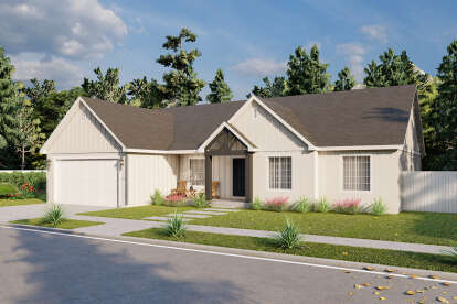Modern Farmhouse House Plan #8768-00129 Elevation Photo