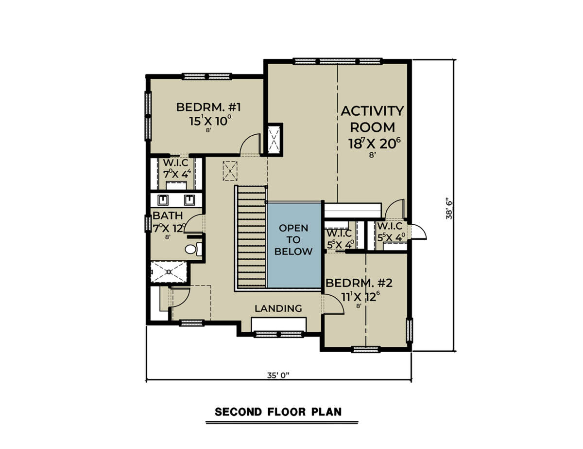 Second Floor for House Plan #2464-00082