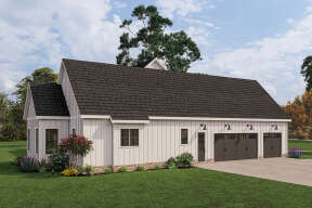 Modern Farmhouse House Plan #009-00328 Elevation Photo