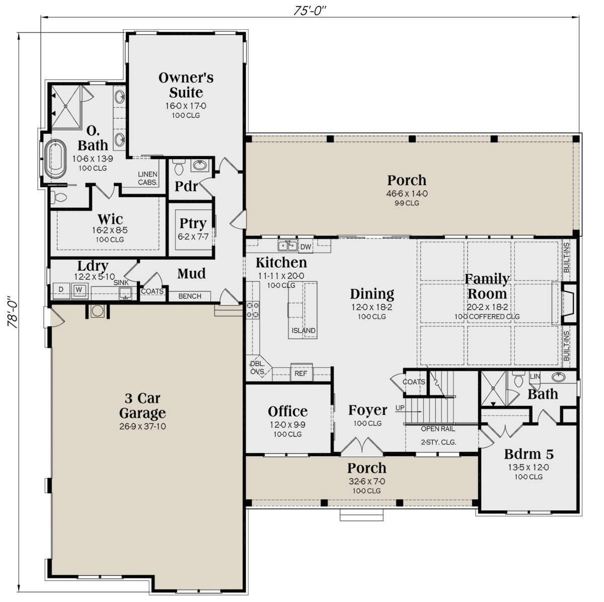 Main Floor  for House Plan #009-00328