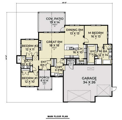Main Floor  for House Plan #2464-00083