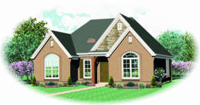 Ranch House Plan #053-00442 Elevation Photo