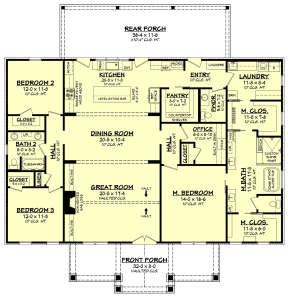 Main Floor for House Plan #041-00324