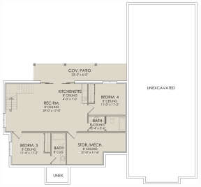 Walkout Basement for House Plan #6422-00061