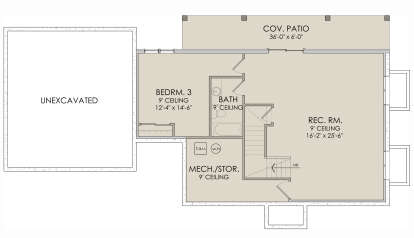 Walkout Basement for House Plan #6422-00062