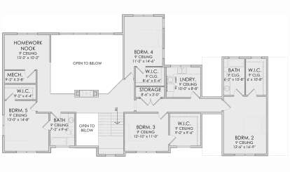Second Floor for House Plan #6422-00064