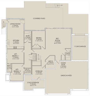 Walkout Basement for House Plan #6422-00065