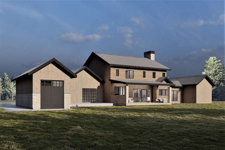 Modern Farmhouse House Plan #6422-00066 Elevation Photo