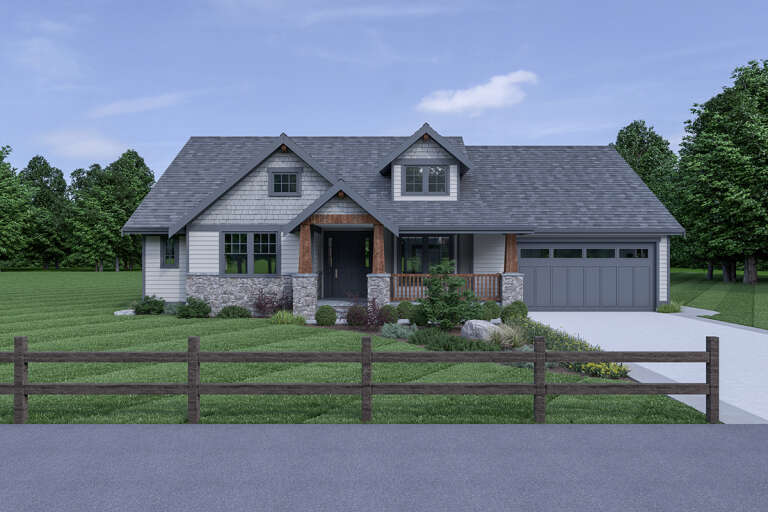 Craftsman House Plan #2464-00089 Elevation Photo